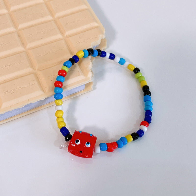 Wholesale Imitation Pearl Funny Little Monster Bracelet