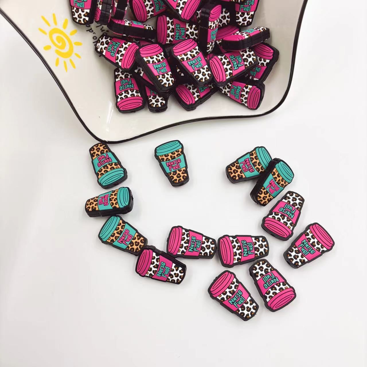 Wholesale 10PCS Small Cup Silicone Focus Beads Loose Beads