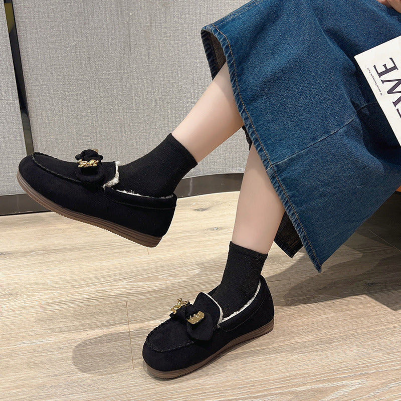 Wholesale New Solid Color Casual Versatile Plus Velvet Comfortable Cotton Shoes