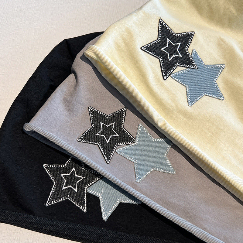 Wholesale American Style Pure Cotton Embroidered Star Pile Hat