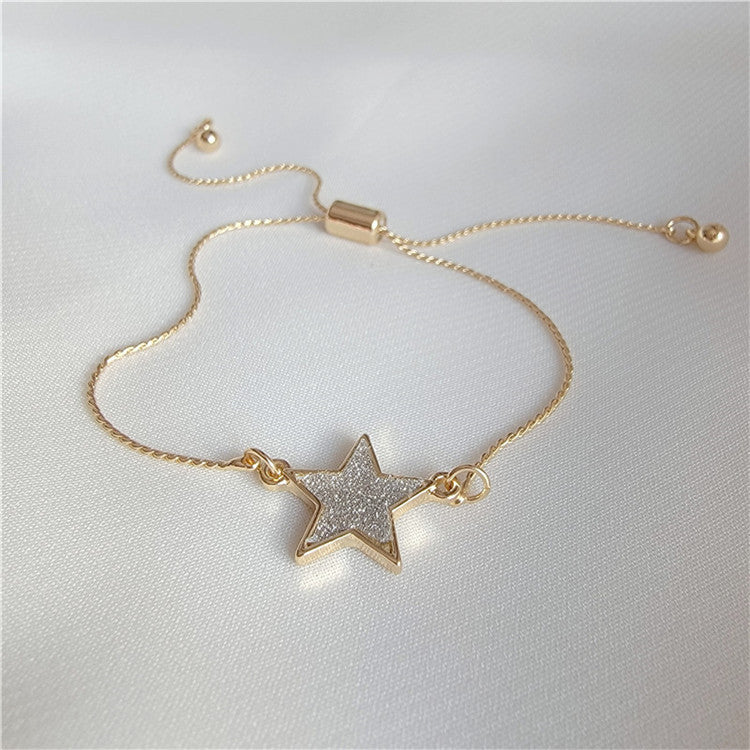 Wholesale Sweet Temperament Five Star Adjustable Alloy Bracelet