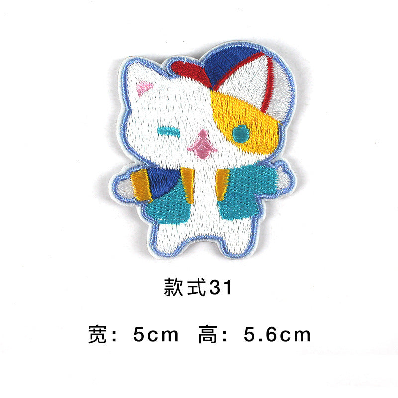 Wholesale Trendy Self Adhesive Astronaut Star Embroidered Patches Non Woven Fabric DIY Decorative For Bags Shoes Clothing Towels
