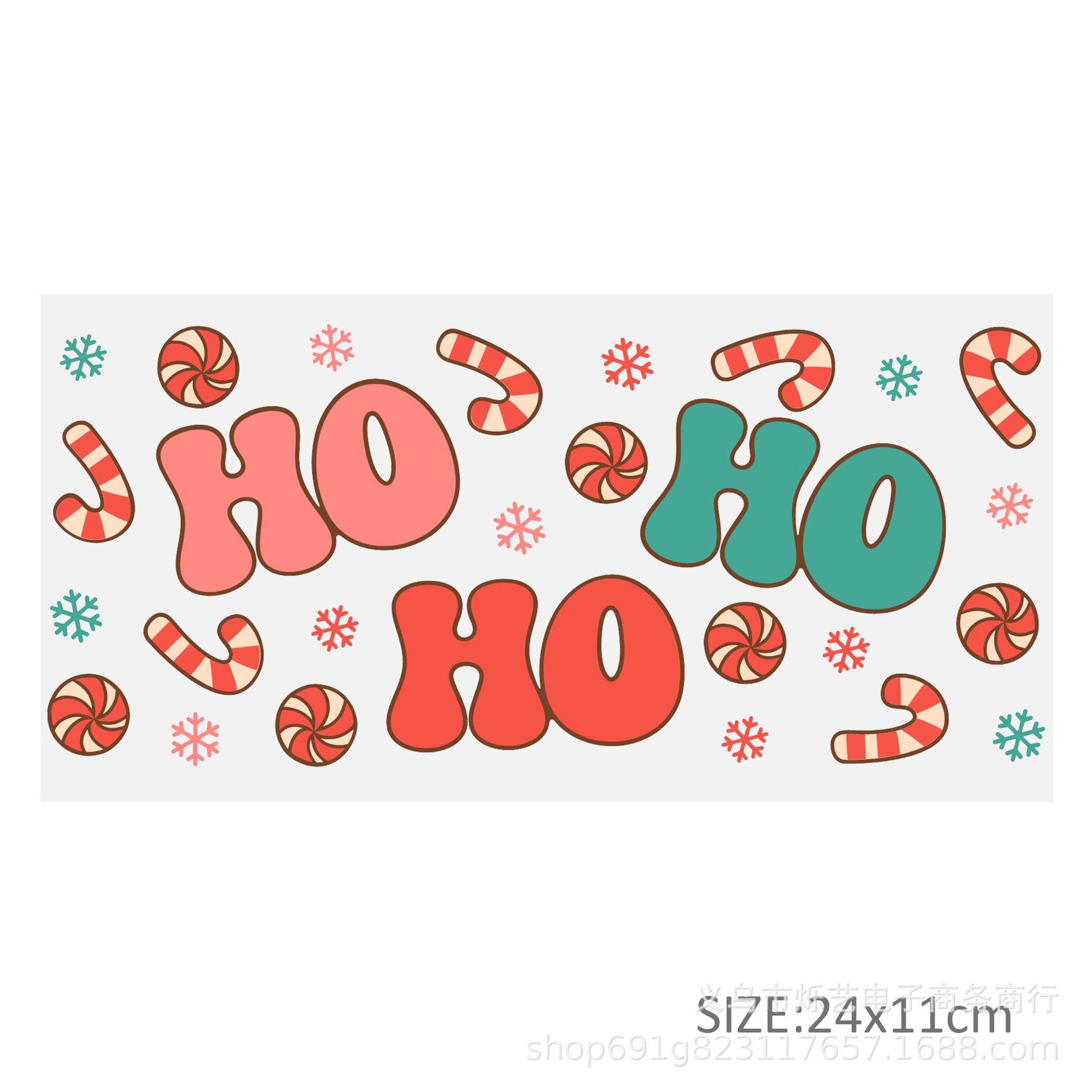 Wholesale  5pcs/pack Snowman Gingerbread Man Christmas Series 16oz Cup UV DTF Wraps