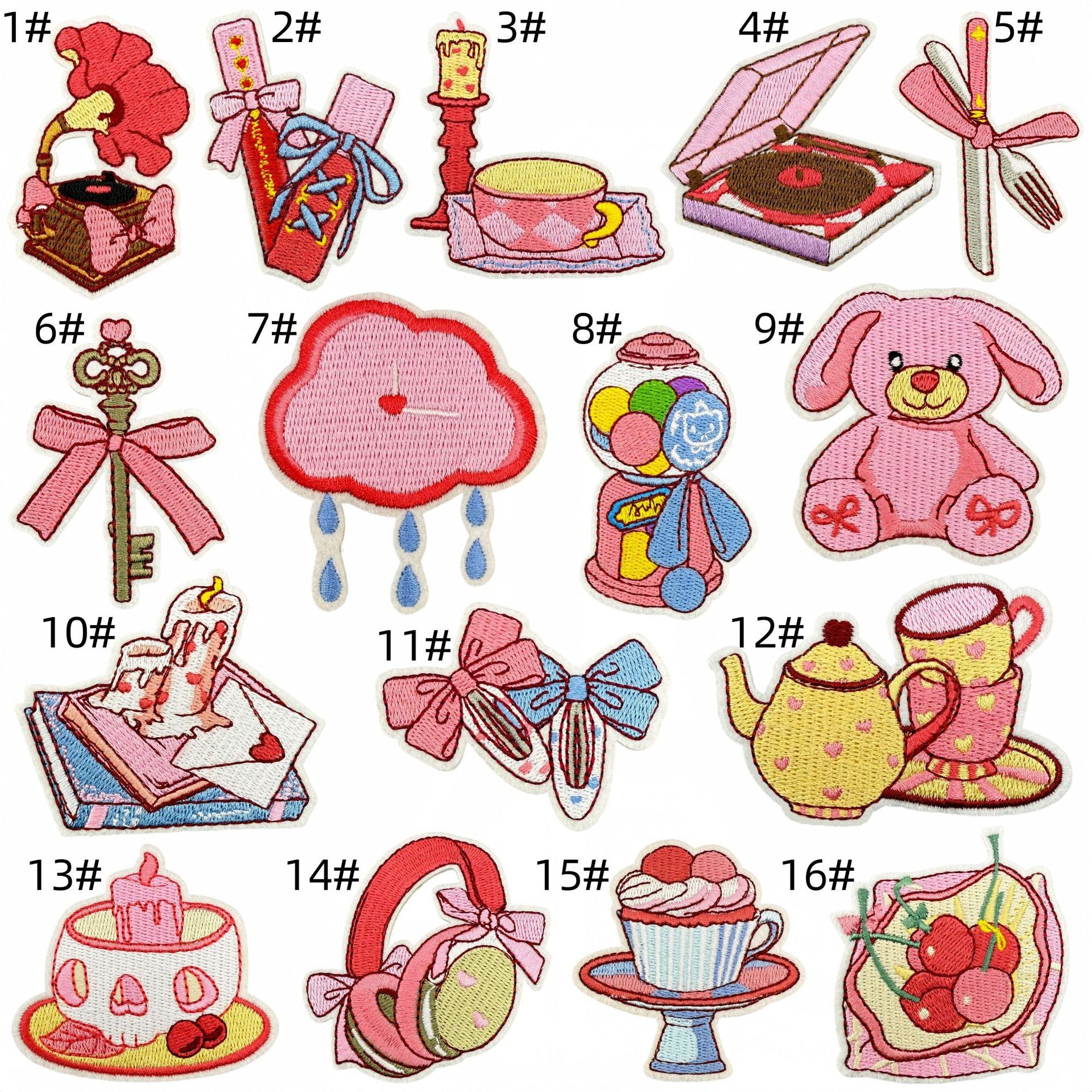 Wholesale Polyester Iron On Embroidered Patches Cartoon  Series DIY Craft Supply Fashion Accessory