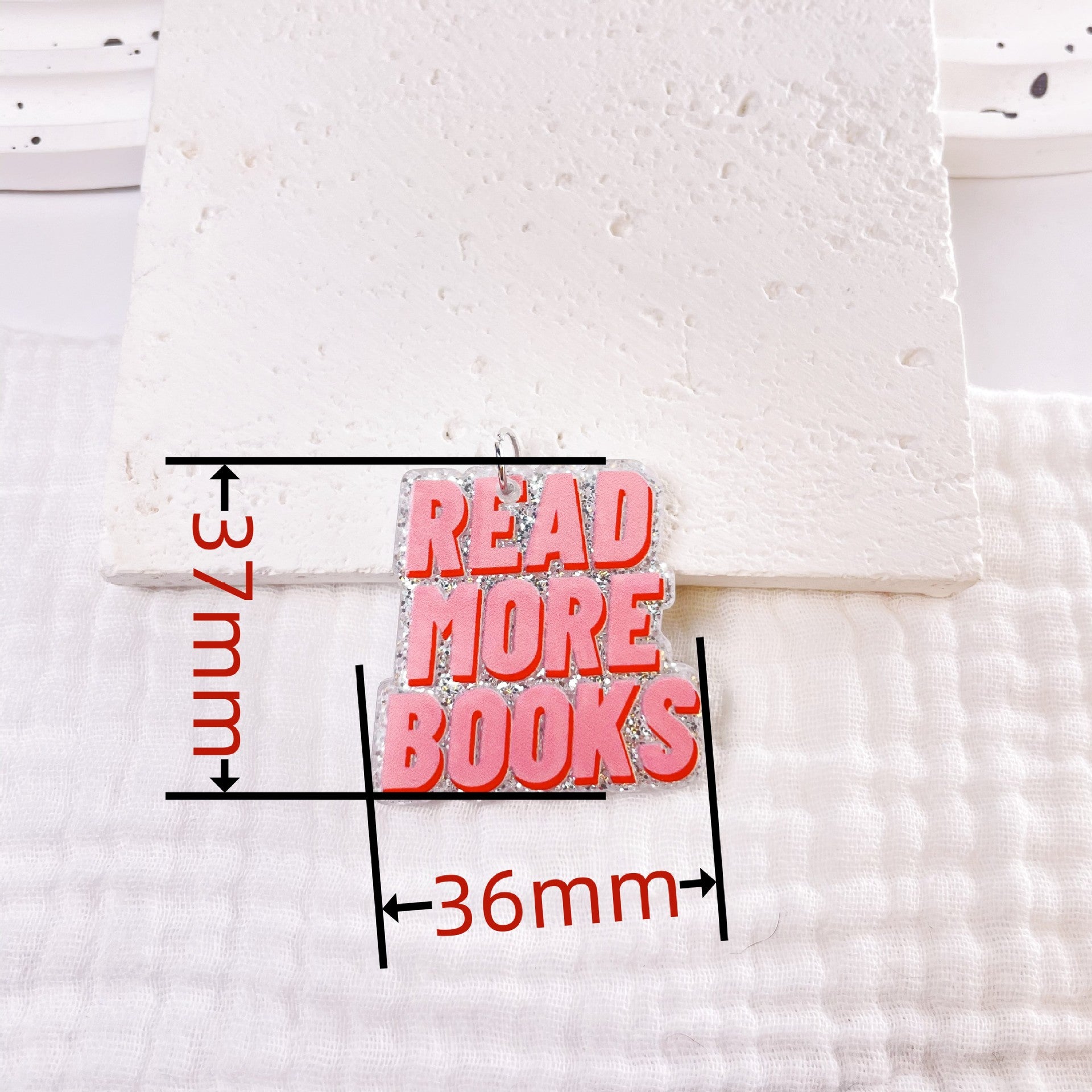 Wholesale 10pcs Acrylic Glitter Version of The Back-to-school Season Earrings Small Pendant DIY Accessories