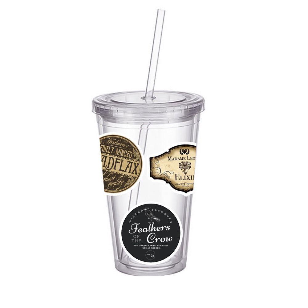 Wholesale PVC Waterproof Self-adhesive Ancient Halloween Bottle Stickers