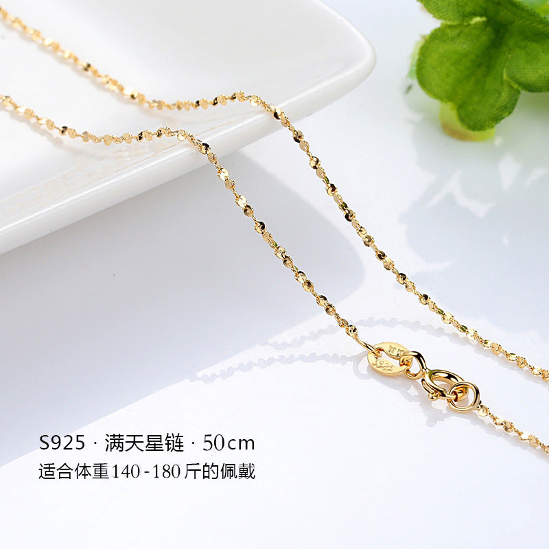 Wholesale Clavicle chain gold plated silver chain bare chain