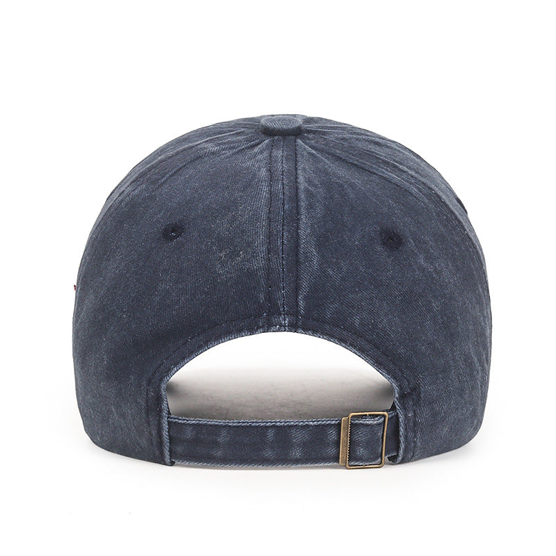 Wholesale Casual Adjustable Soft Top Washed Distressed Baseball Cap