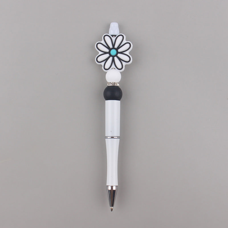Wholesale DIY Beaded Pen Cartoon Animal Silicone Color Plastic Beaded Ballpoint Pen