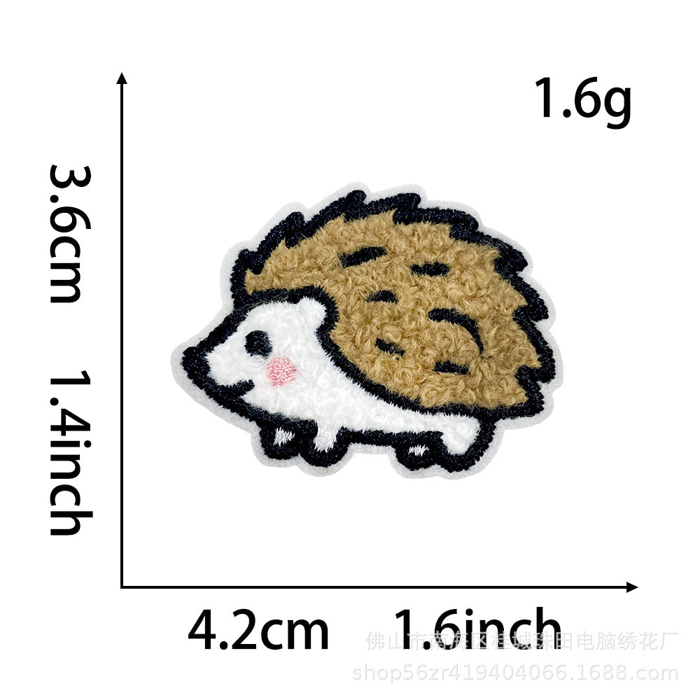 Wholesale Cartoon Animal Rainbow Sun Whale Series Towel Embroidered Patches Self Adhesive DIY Accessory For Shoes Hats Fashion Gift