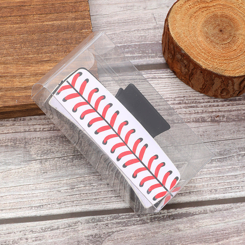 Wholesale Western Fashion Baseball Leather Hair Clips