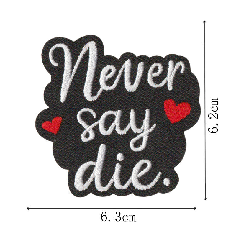 Wholesale Embroidered Patch Set Of 9 Cartoon Math English Phrase Iron On Applique For Clothing Bags Towels DIY Craft Supply