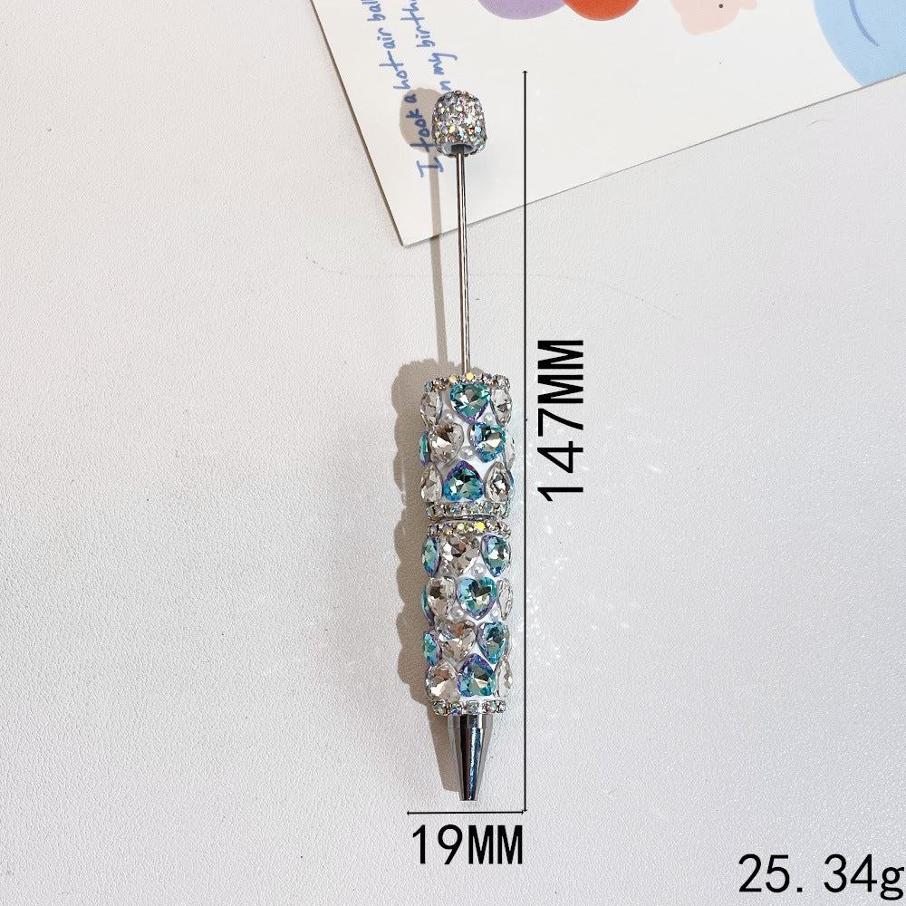 Wholesale 5pcs Heavy Heart Full of Diamond Fancy Beadable Pens