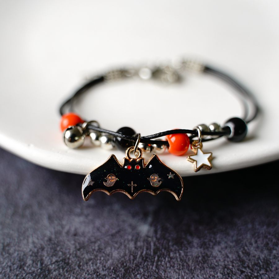 Wholesale Halloween Pumpkin Ghost Festival Orange Bracelet