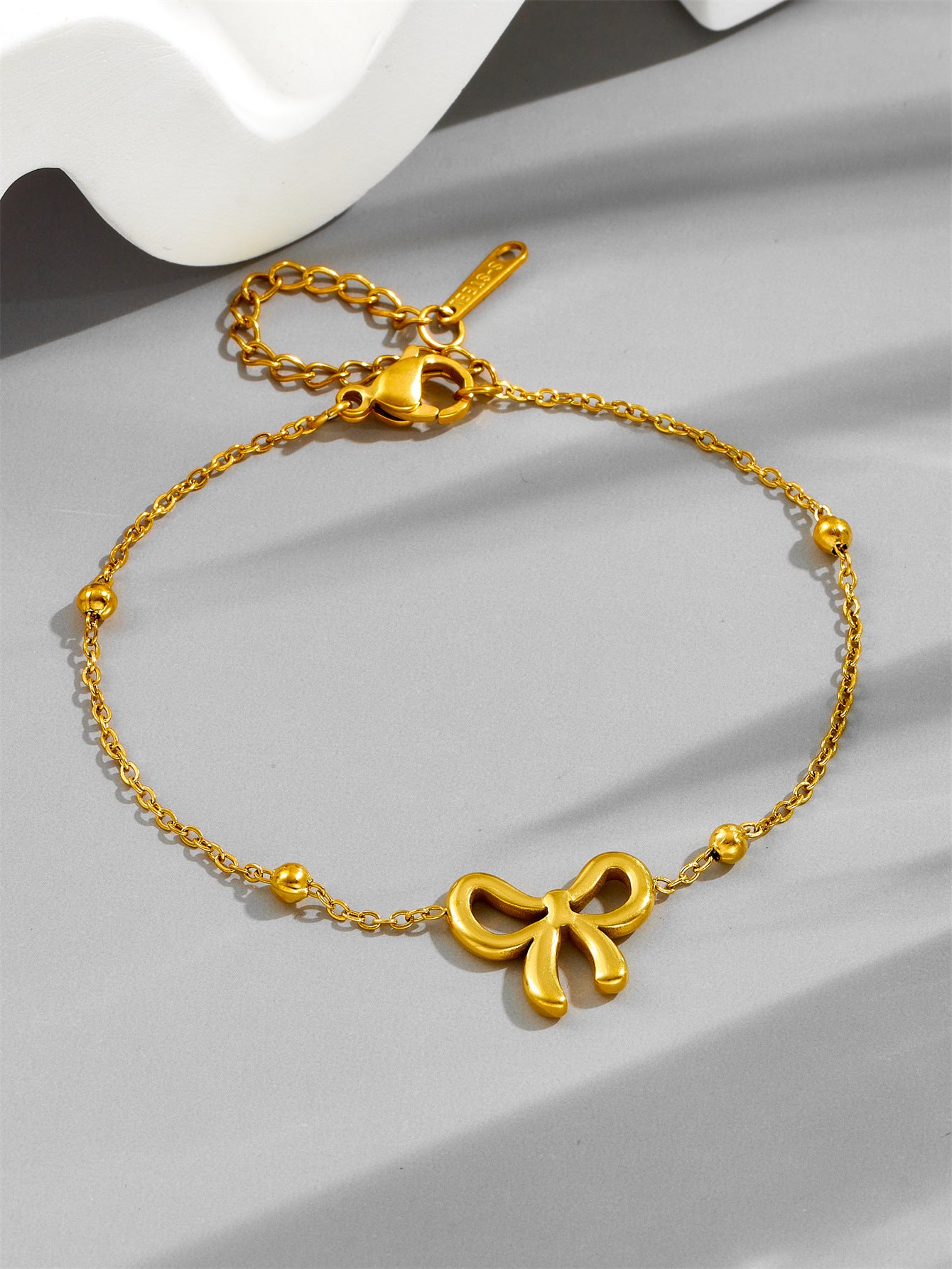 Wholesale Titanium Steel Bow Clavicle Chain Simple choker necklace