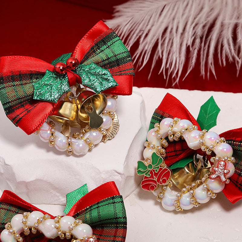 Wholesale DIY Christmas Bell Bow Hollow Love Acrylic Beads