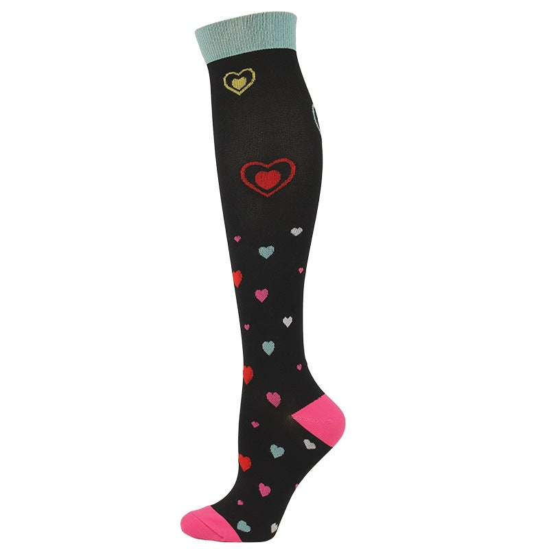 Wholesale 10pcs Valentine's Day Compression Socks Mid-calf Sports Pressure Slimming Beauty Leg Medical Auxiliary Elastic Socks