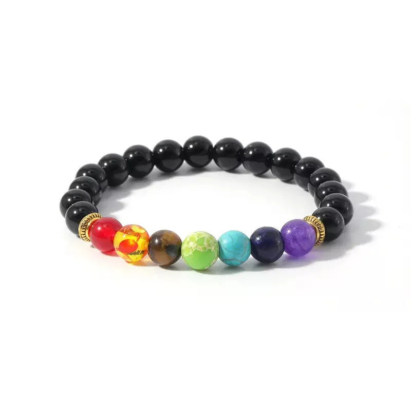 Wholesale Colorful Volcanic Stone Aromatherapy Beaded Bracelet
