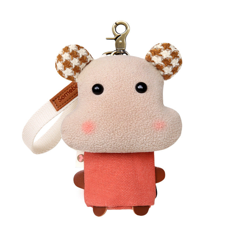 Wholesale Tricolor Patch Fabric Zero Wallet Keychain