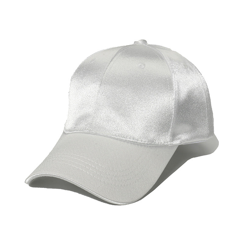 Wholesale Silk Satin Solid Color Casual Baseball Hat
