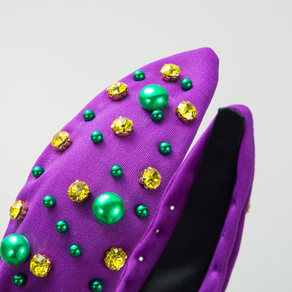 Wholesale Valentine's Day Diamond and Pearl High Headband