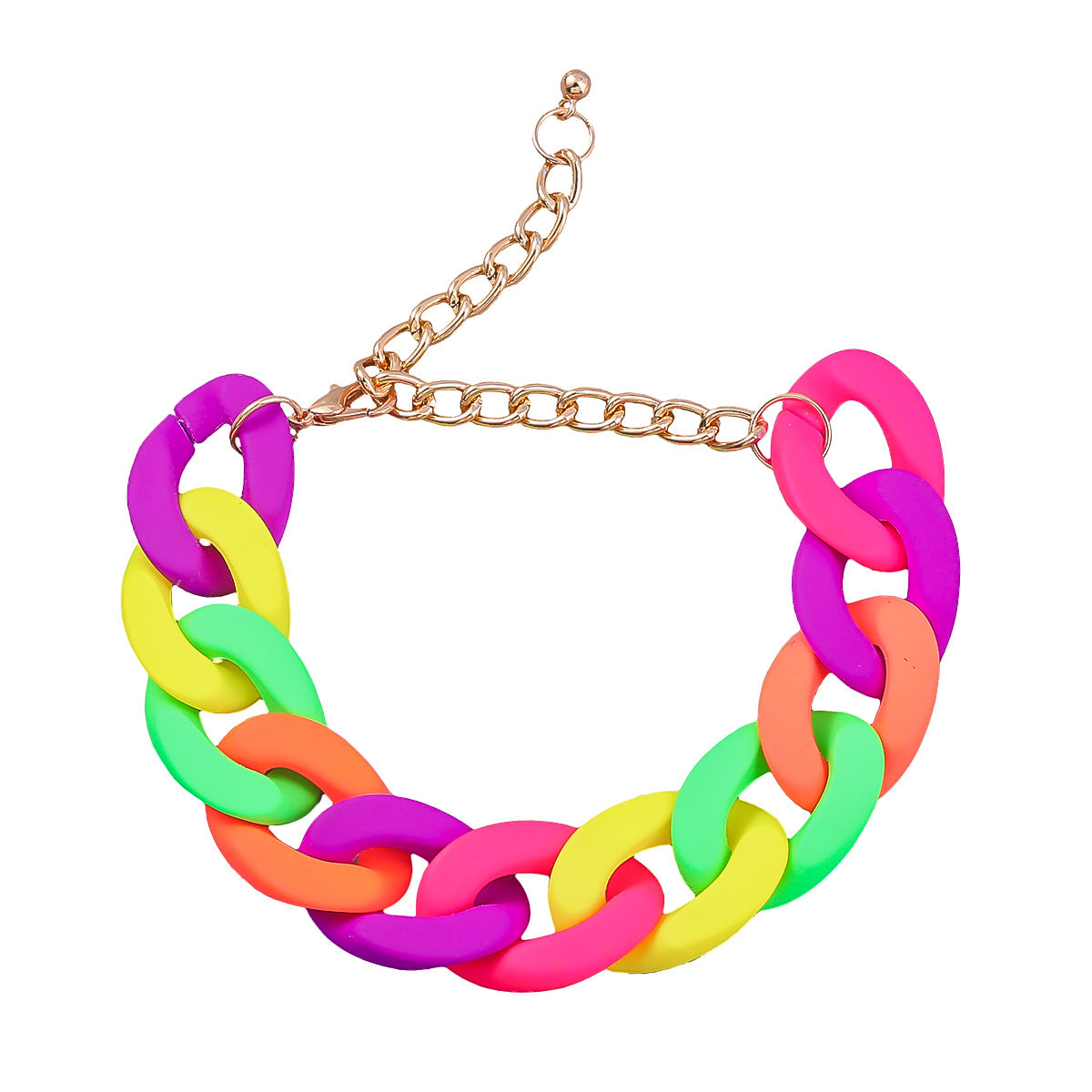 Wholesale Chain Pure Color Hard Resin Bracelet