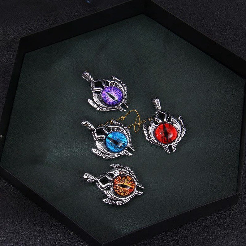Wholesale Evil Eye Necklace Men's Titanium Steel Luminous Jewelry