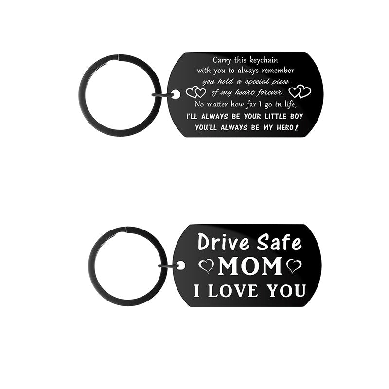 Wholesale Double-sided Engraved Stainless Steel Keychain