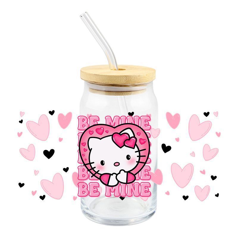 Wholesale 5pcs Cartoon Valentine' s Day  16oz Cup UV DTF Wraps OLY Exclusive
