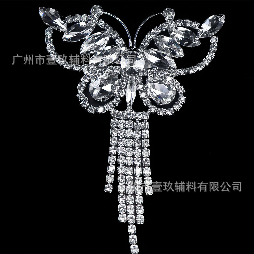 Wholesale Bow Water Diamond Crystal Chest Flower DIY Patches