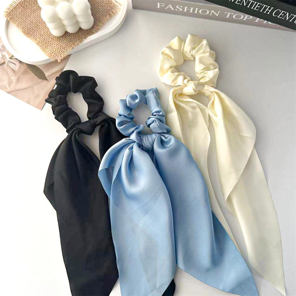 Wholesale Ponytail Ribbons Satin Scrunchies Hair Accessories Hair Scrunchies