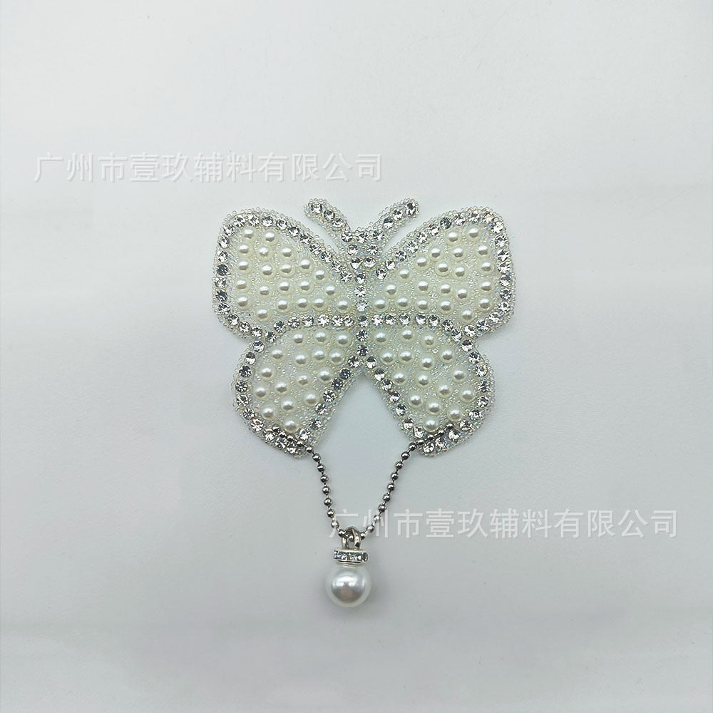 Wholesale 5pcs Hot melt adhesive bow tie for rhinestones DIY Patches