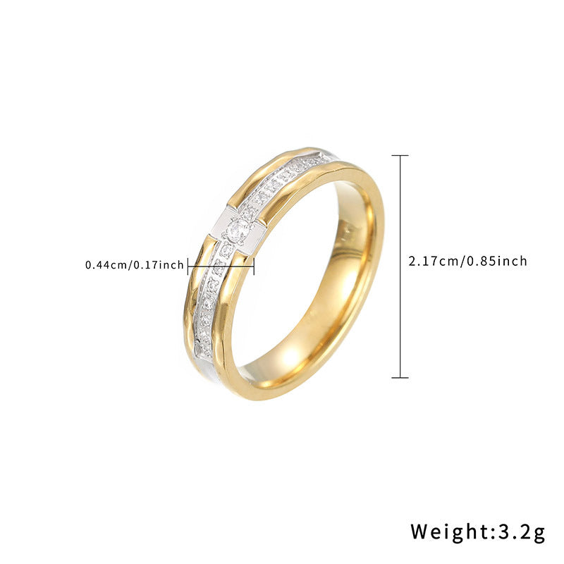 Wholesale Zircon Rose Gold Ring