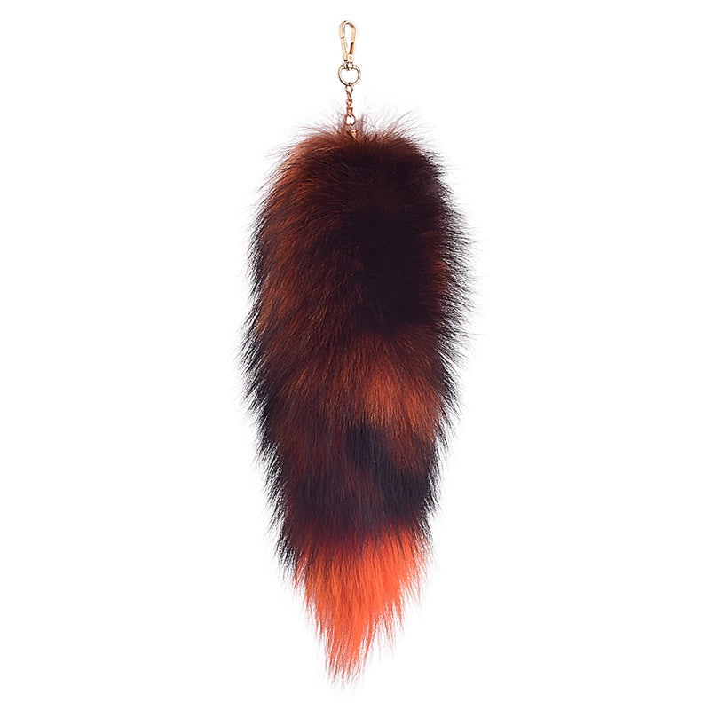 Wholesale of Oversized Fox Hair Pendant Keychains