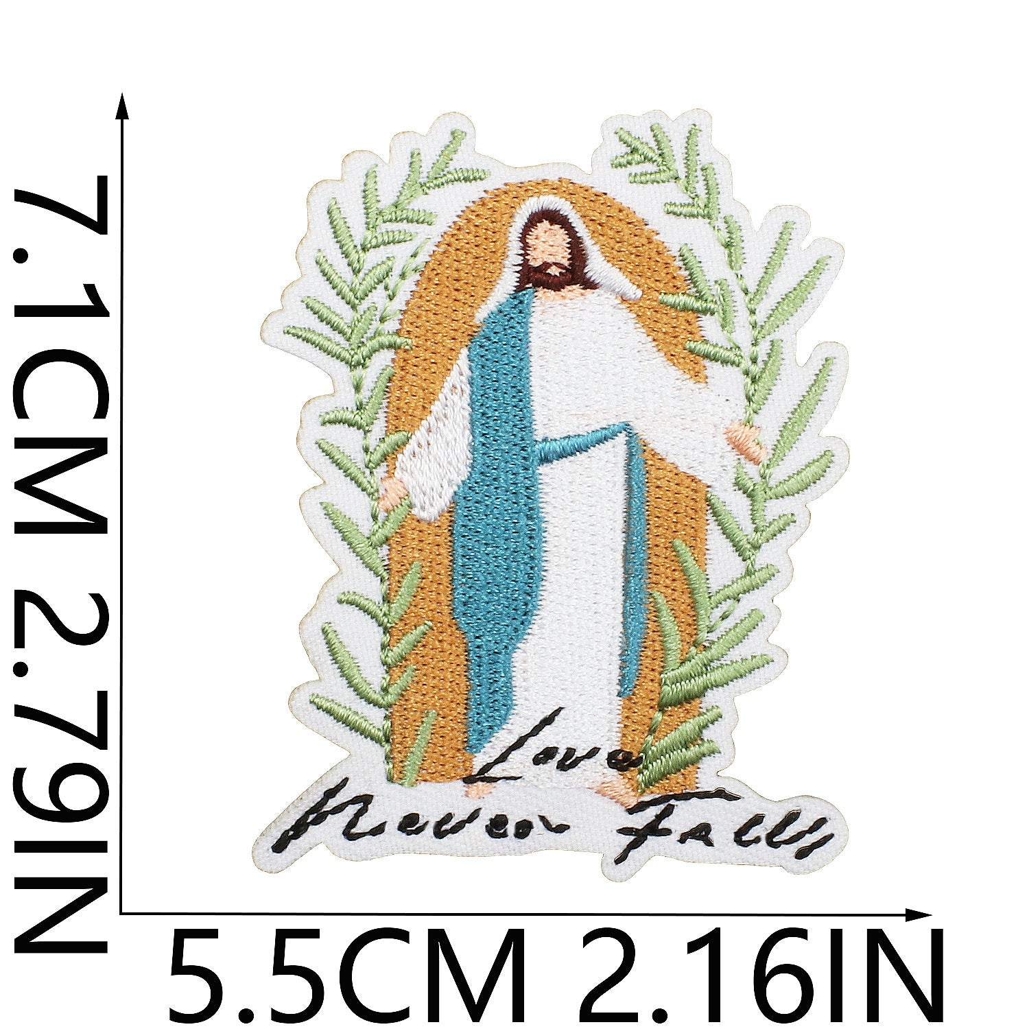 Wholesale Faith Letter Series Embroidered Fabric Patch with Cross  DIY Patches