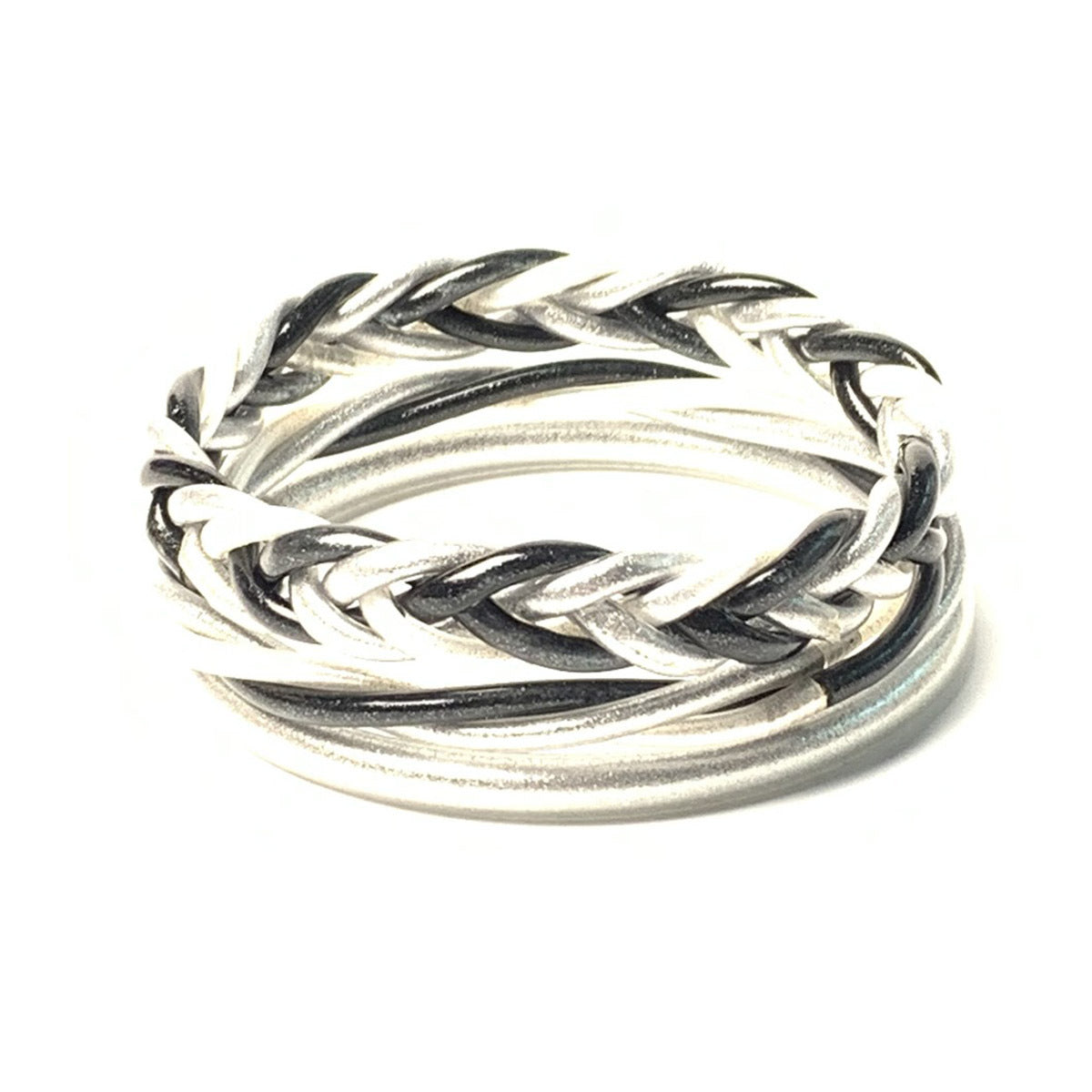 Wholesale Braided Bracelet PVC Silicone Tube Leopard Leather Bracelet Set