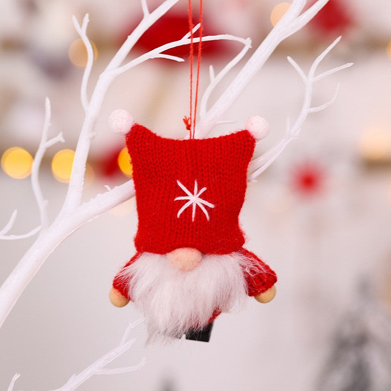 Wholesale Christmas Decoration Wool Knitted Faceless Doll