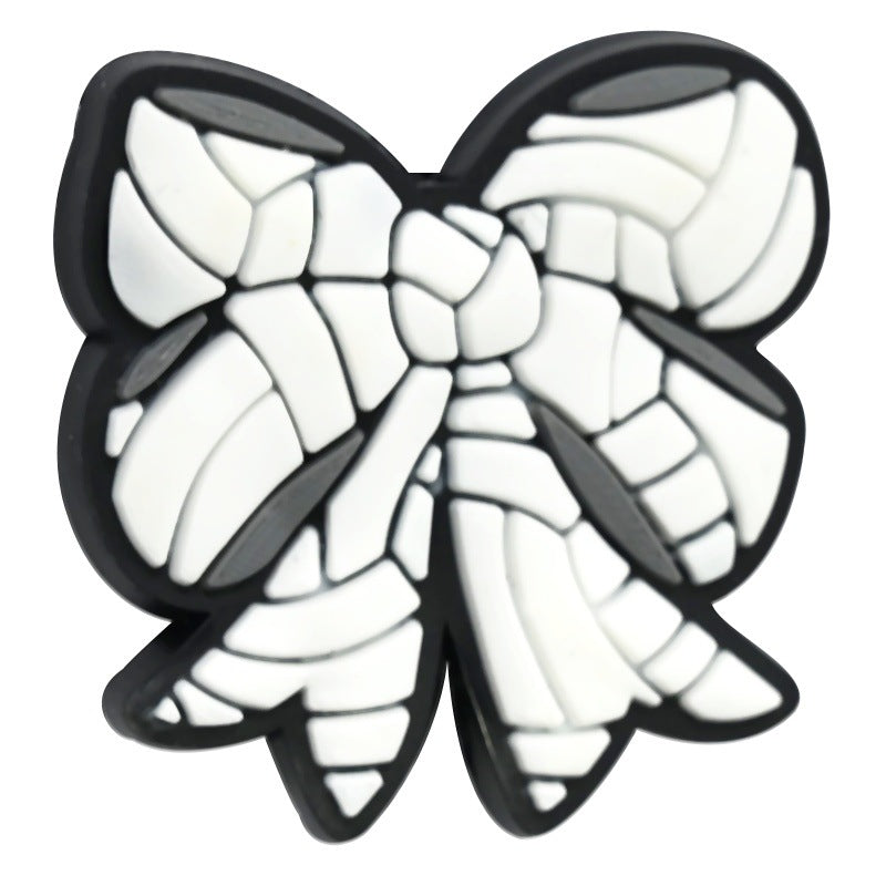 Wholesale Random 100pcs/pack  DIY Bow Beaded Pen Jewelry Soft Rubber Beaded Accessories