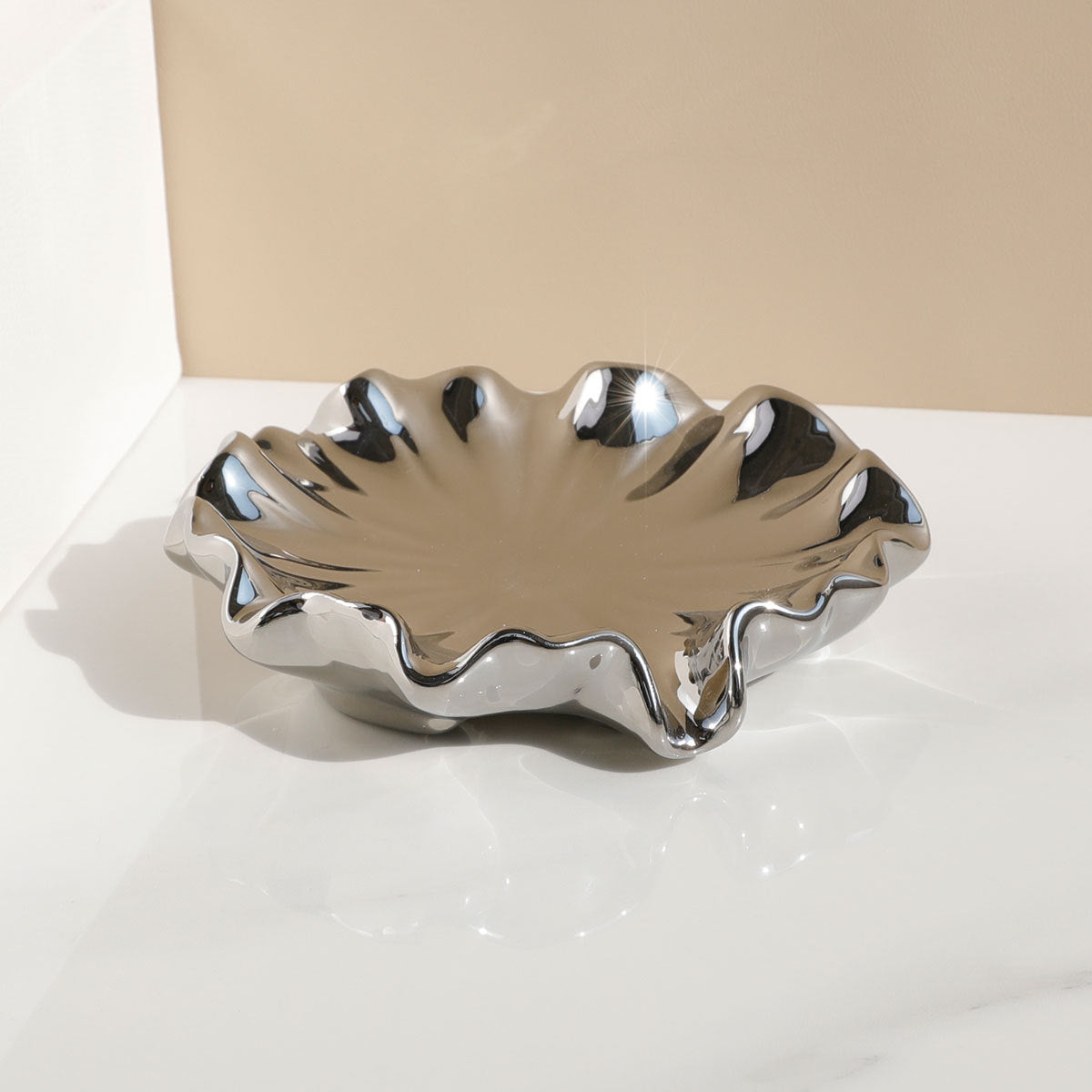 Wholesale Creative Lotus Leaf Soap Ceramic Storage Box
