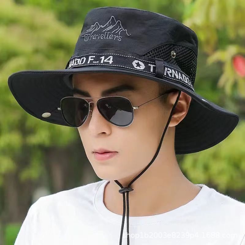 Wholesale Large Brim Fishing Hat Foldable UV Protection Mountaineering Fisherman Hat