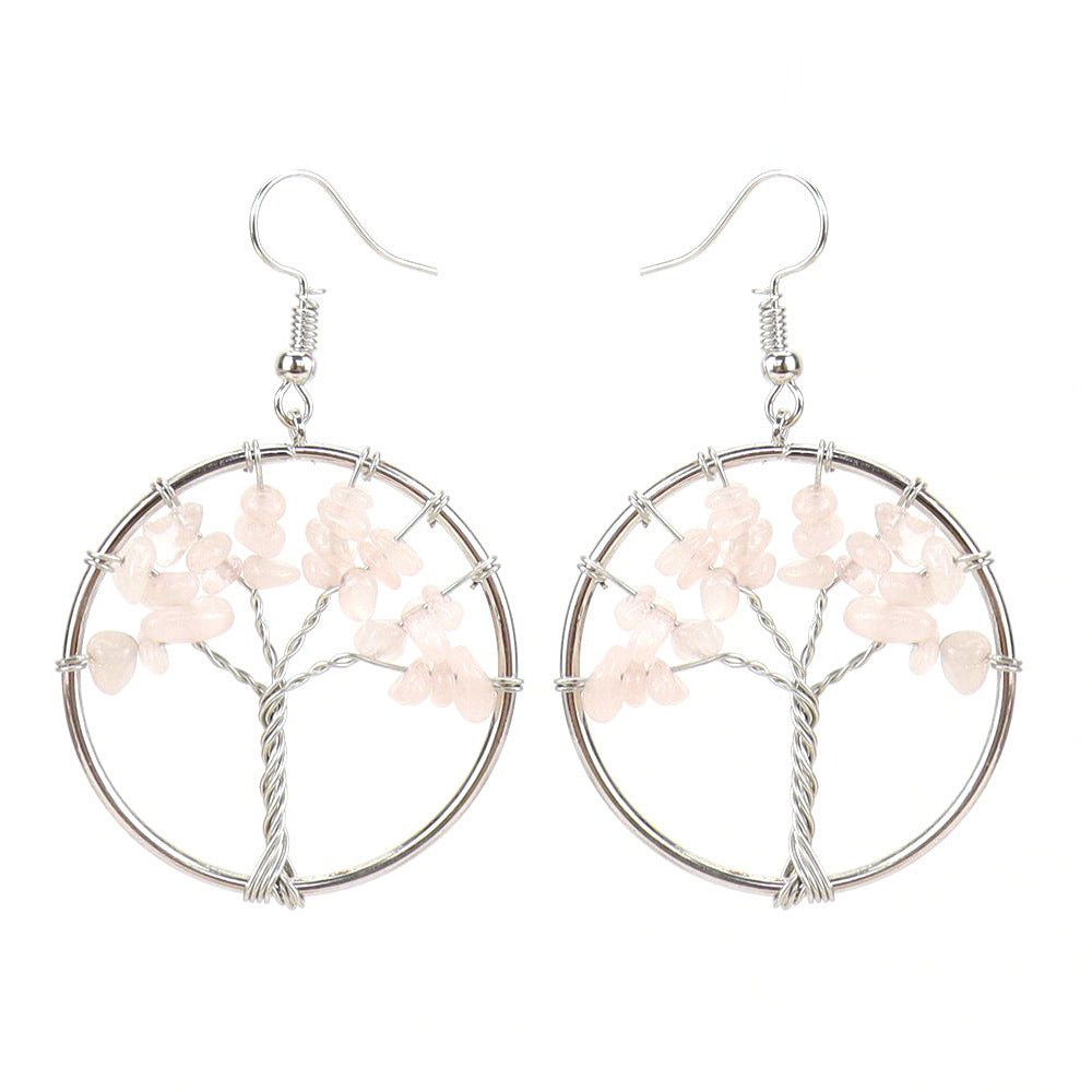 Wholesale Natural stone colorful stone earrings