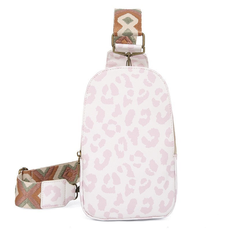 Wholesale Western Style PU Cow Print Leopard Print Sunflower Chest Bag Crossbody Bag