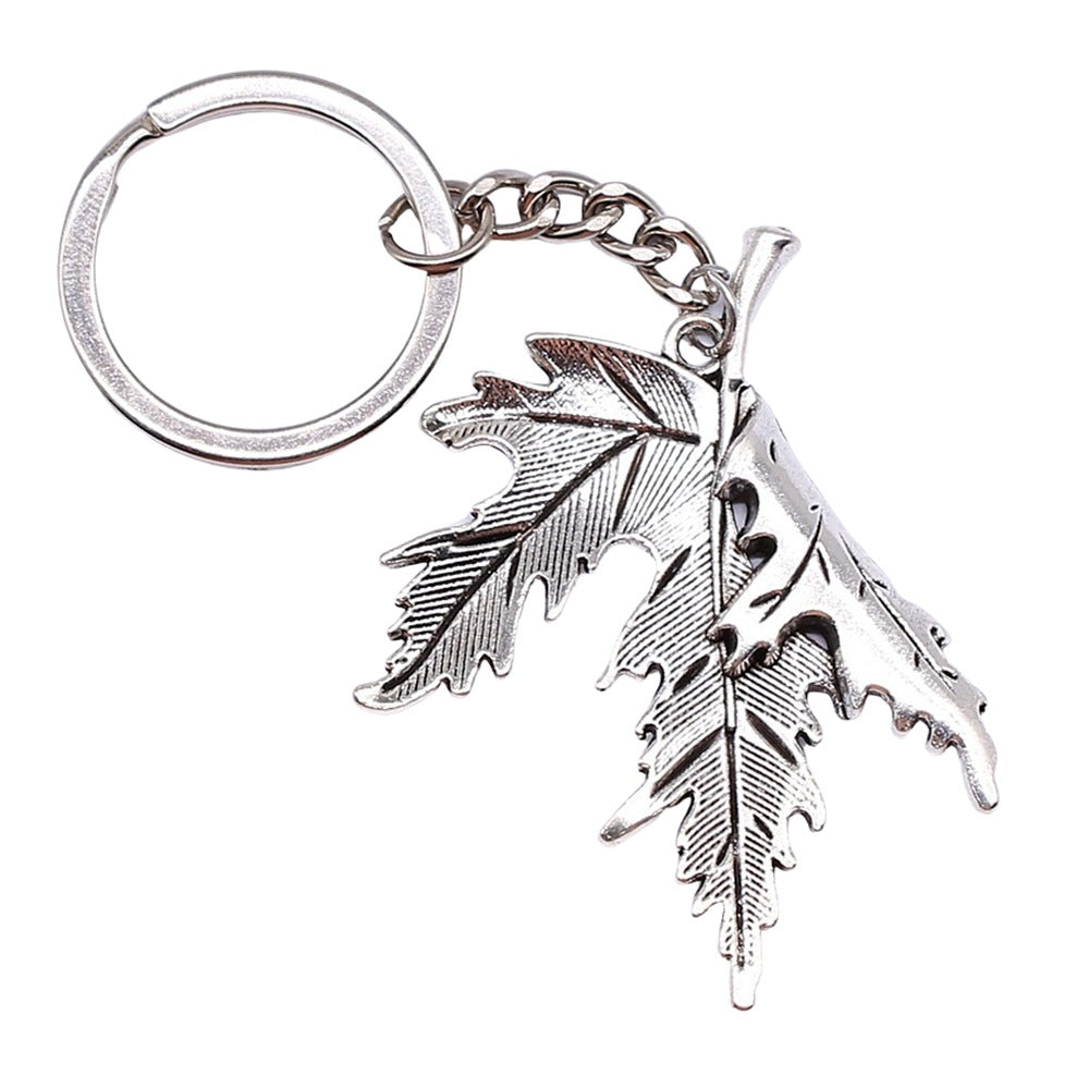 Wholesale 10PCS Leaf Pendant Metal Keychain