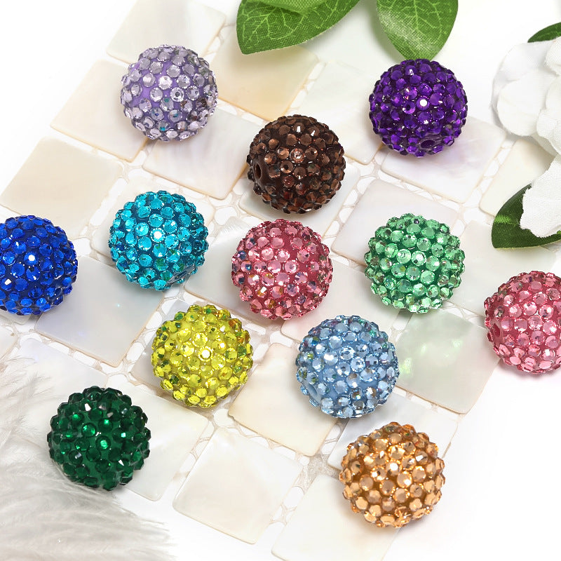 Wholesale   50pcs Rhinestone Starry Sky Beads Acrylic Beads