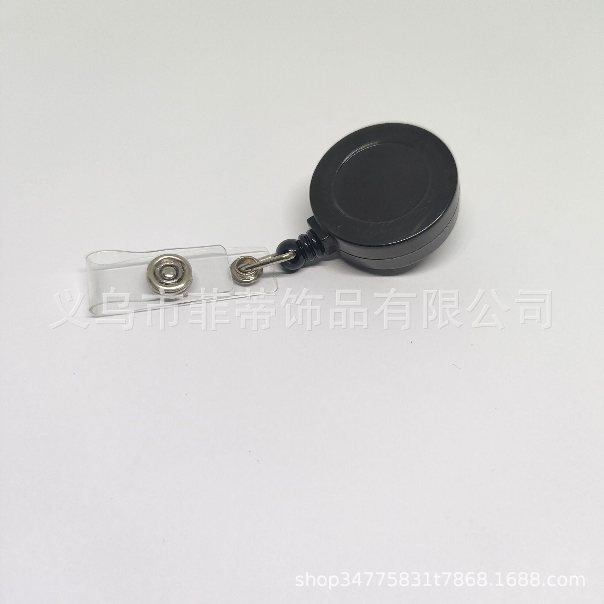 Wholesale Transparent & UnTransparent color Alligator Clip Easy-Pull Buckle Badge Reels Keychains