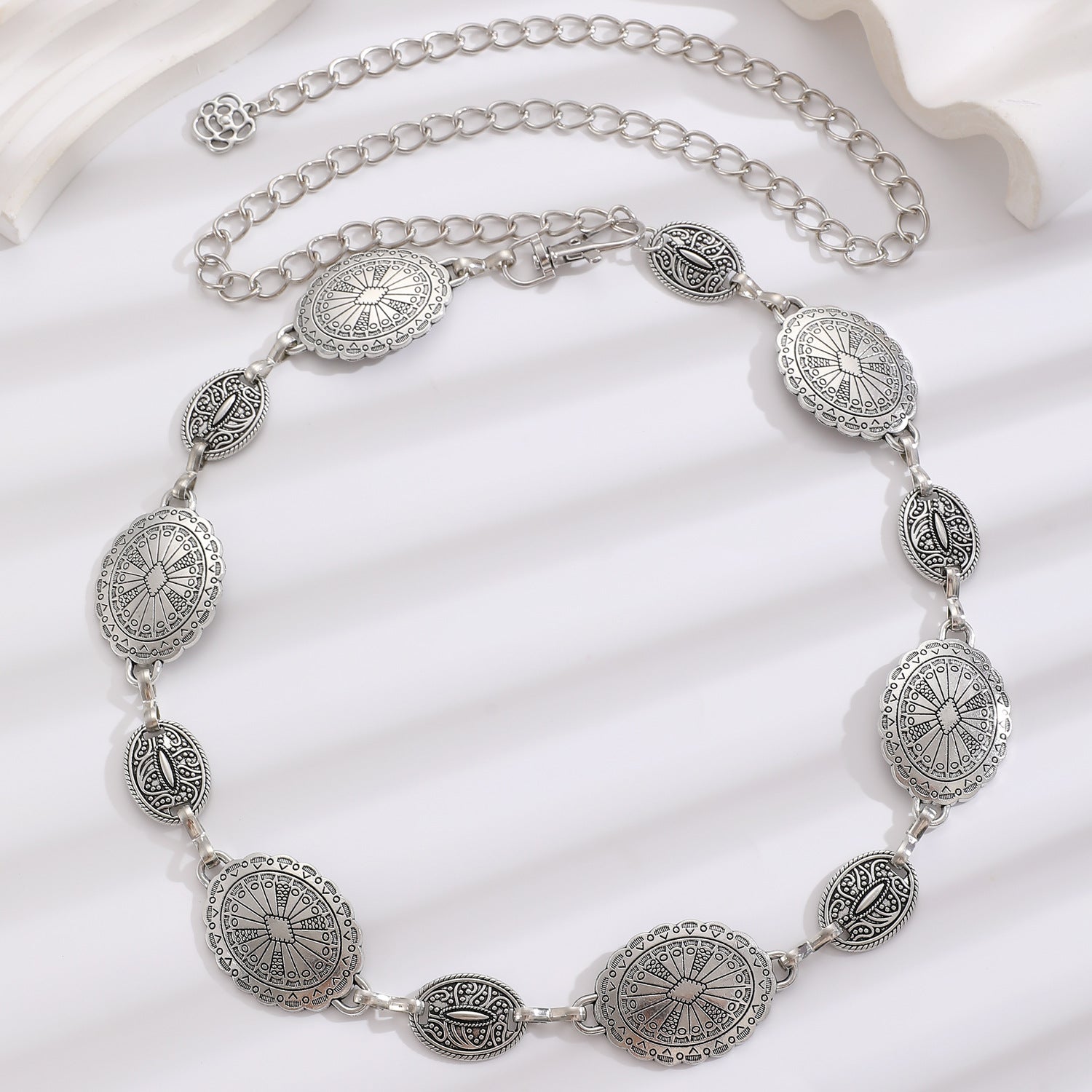 Wholesale Bohemian Ocean Style Metal Waist Chain For Women Starfish Heart Butterfly Charm Ancient Silver Finish Chic Dress Accessory