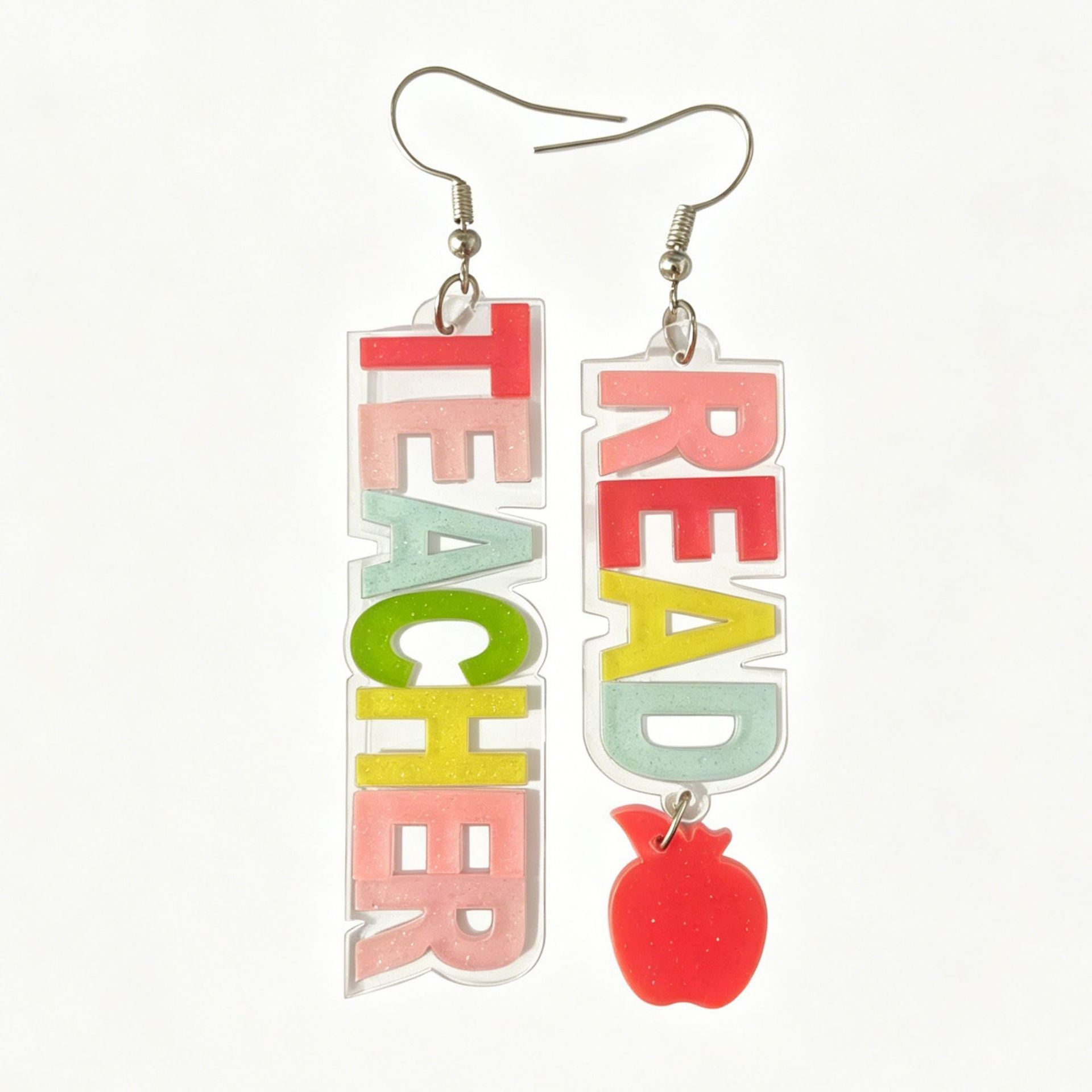 Wholesale Acrylic Spliced Letter Earrings Colorful Pencil Design Back To School Boutique Jewelry Accessory