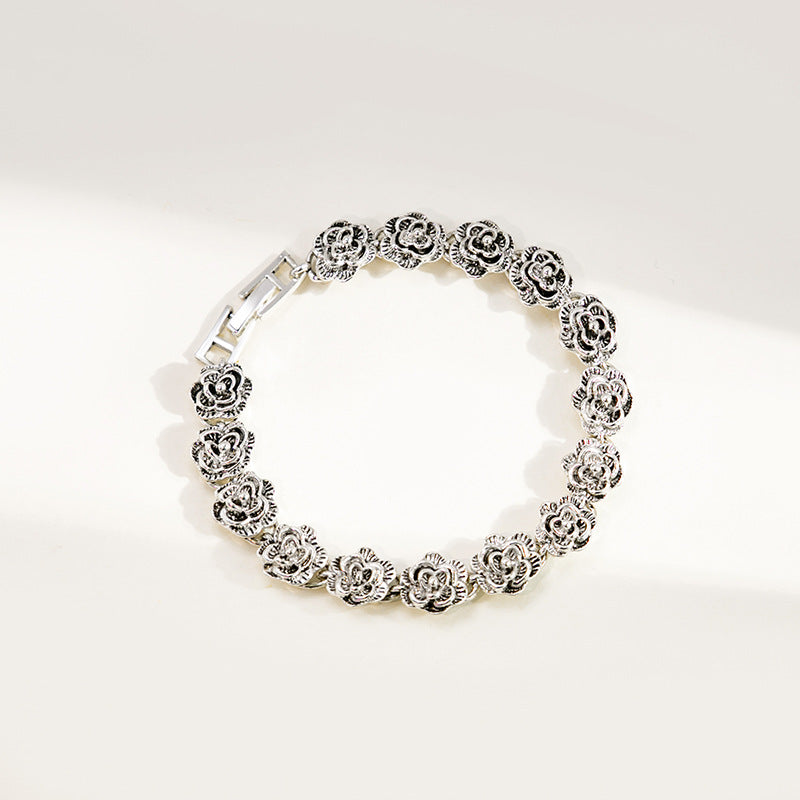Wholesale Vintage Rose Alloy Bracelet