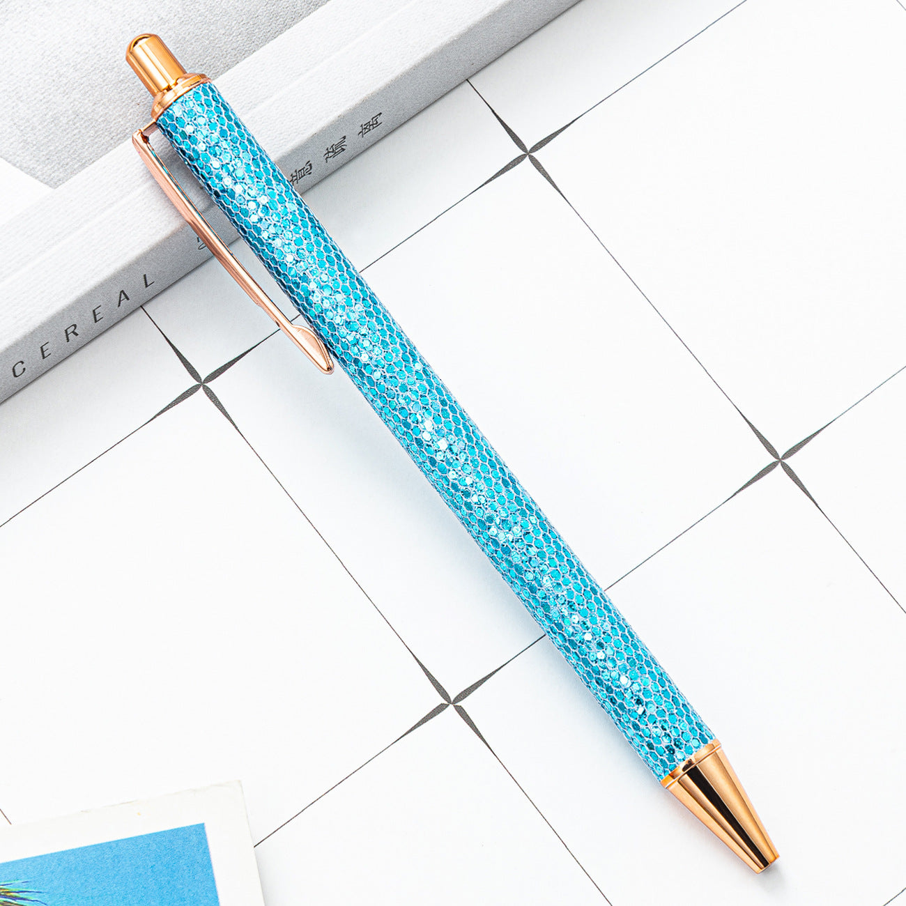 Wholesale Spot Gold Powder Press Ballpoint Pen