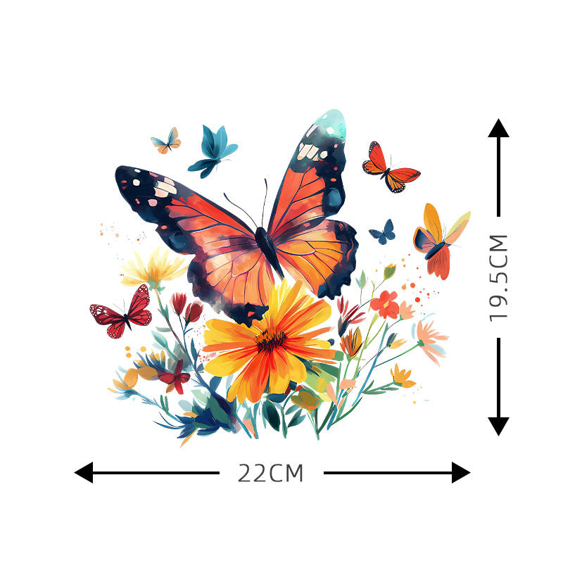 Wholesale 10pcs Colorful Flower Butterfly UV DTF Ready to Press Transfers Wraps